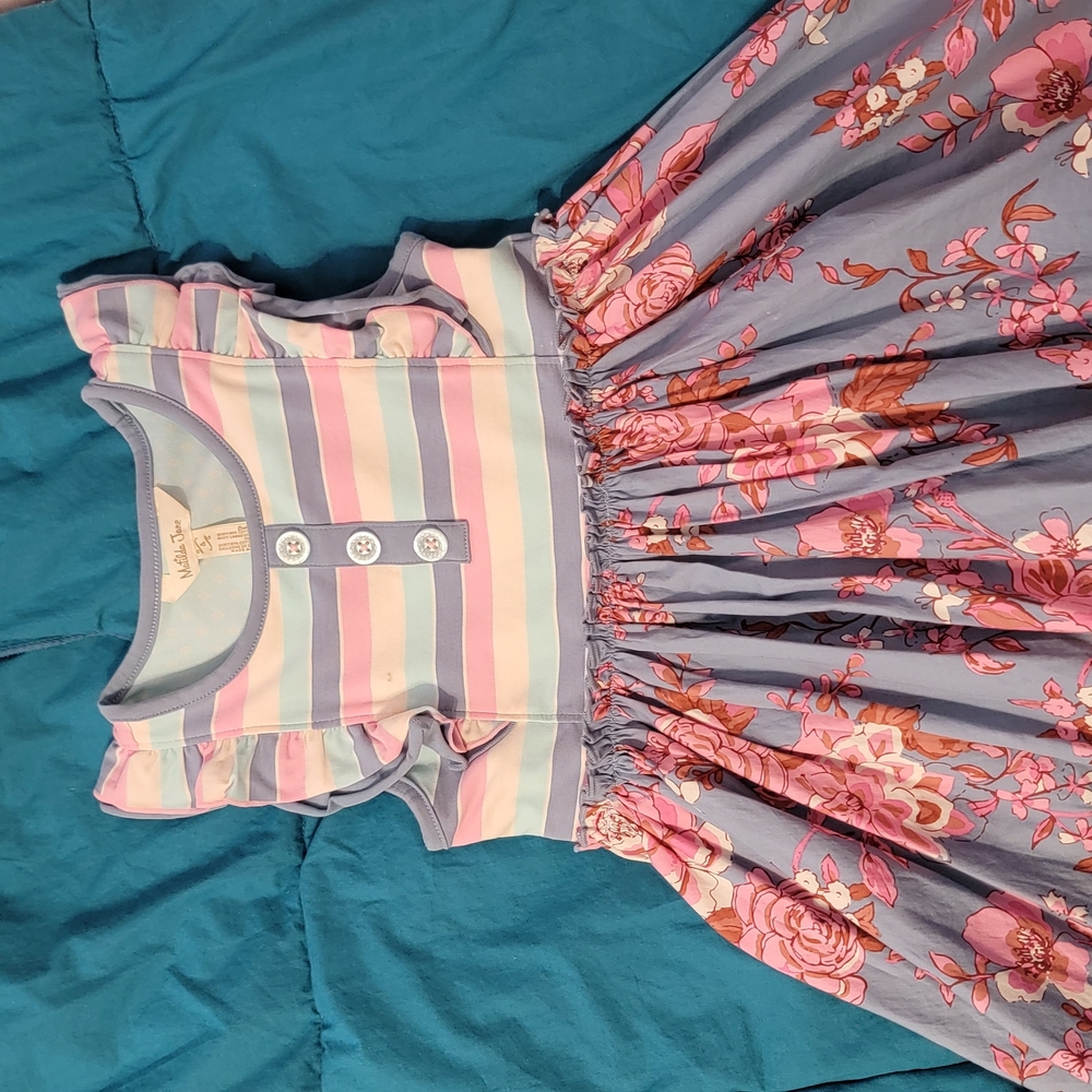 Striped and Floral Dress